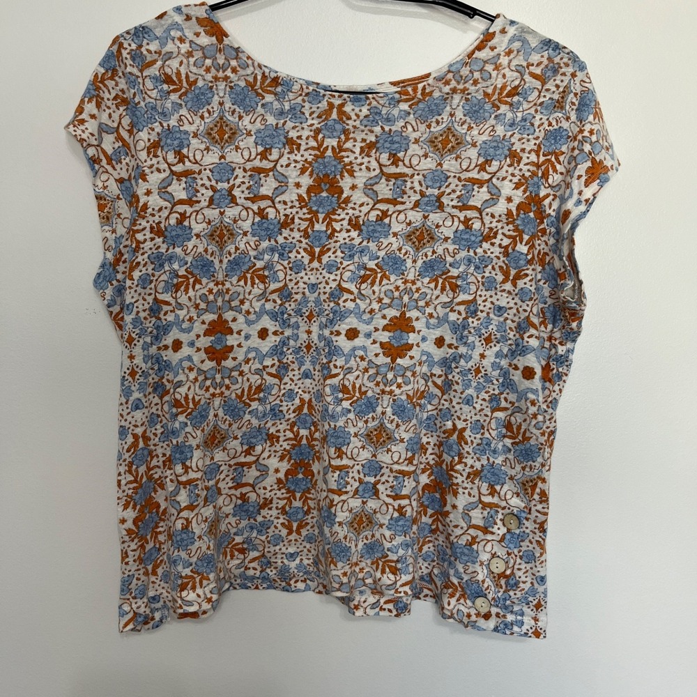 Rachel Zoe Linen Top Women's L Western Chic Picnic Outfit Summer Vibes